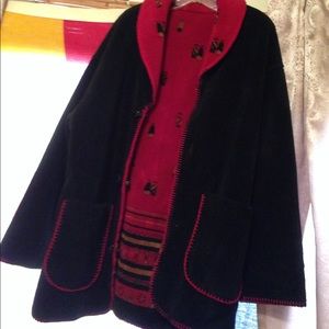 Cuddly Oleg Cassini Ladies Reversible Pile Three-Season Coat Small So Soft!